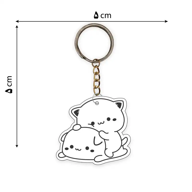 جاکلیدی دکوماتوس مدل KY106 طرح گربه کوچولو بسته 2 عددی