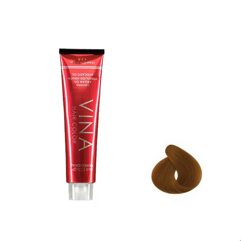 رنگ مو وینا شماره H7 8.34 حجم 125 میلی لیتر رنگ عسلی روشن