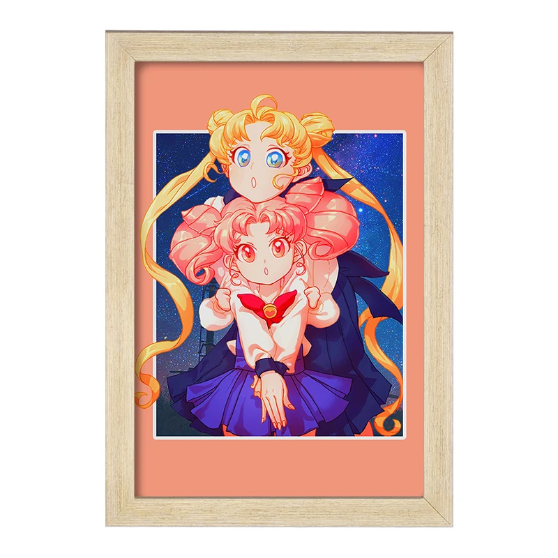 تابلو خندالو مدل چیبیوسا و اوساگی تسوکینو انیمه سیلور مون Sailor Moon  کد 17448