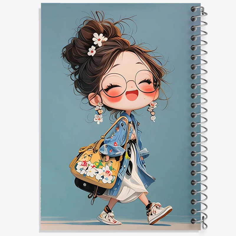 دفتر لیست خرید 50 برگ خندالو طرح دخترانه کیوت کد N3008