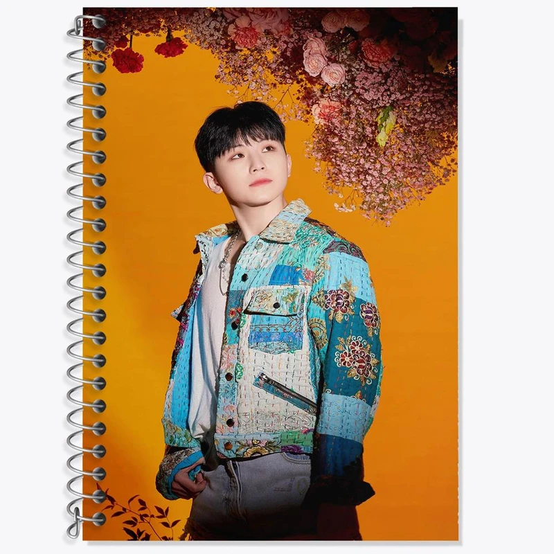 دفتر زبان 50 برگ خندالو مدل دو خط طرح ووزی گروه سونتین Seventeen کد 21504