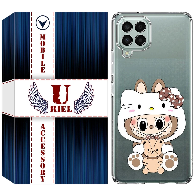 کاور یوریل قاب مدل Clear کد 124 طرح لبوبو Labubu مناسب برای گوشی موبایل سامسونگ Galaxy A12 / A12 Nacho / M12