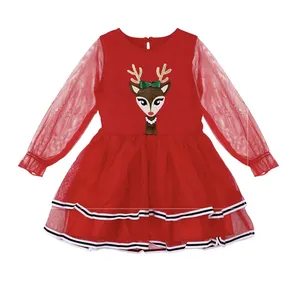 پیراهن آستین بلند یقه گرد دخترانه مدل Ch5