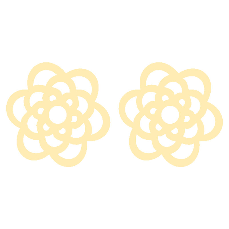 گوشواره طلا 18 عیار زنانه کرابو طرح گل مدل Kr5102