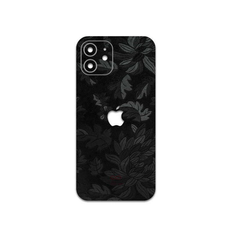 برچسب پوششی ماهوت مدل Black-Wildflower مناسب برای گوشی موبایل اپل iPhone 12
