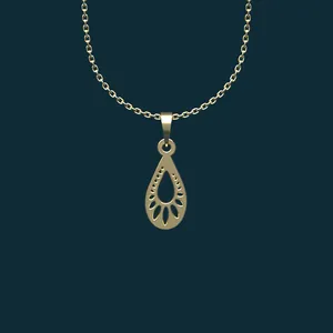 گردنبند طلا 18 عیار زنانه مدوپد مدل هندسی کد BB2-1-1008