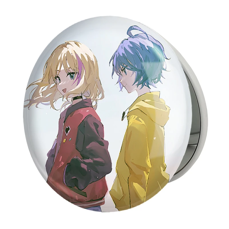 آینه جیبی خندالو طرح آی و ریکا انیمه واندر اگ پرایورتی مدل تاشو کد 34024