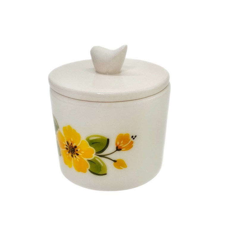 سرویس چای خوری 4 پارچه دو نفره مدل گل و مرغ