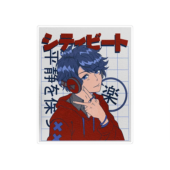 استیکر لپ تاپ ماسا دیزاین طرح ANIME مدل STKO3