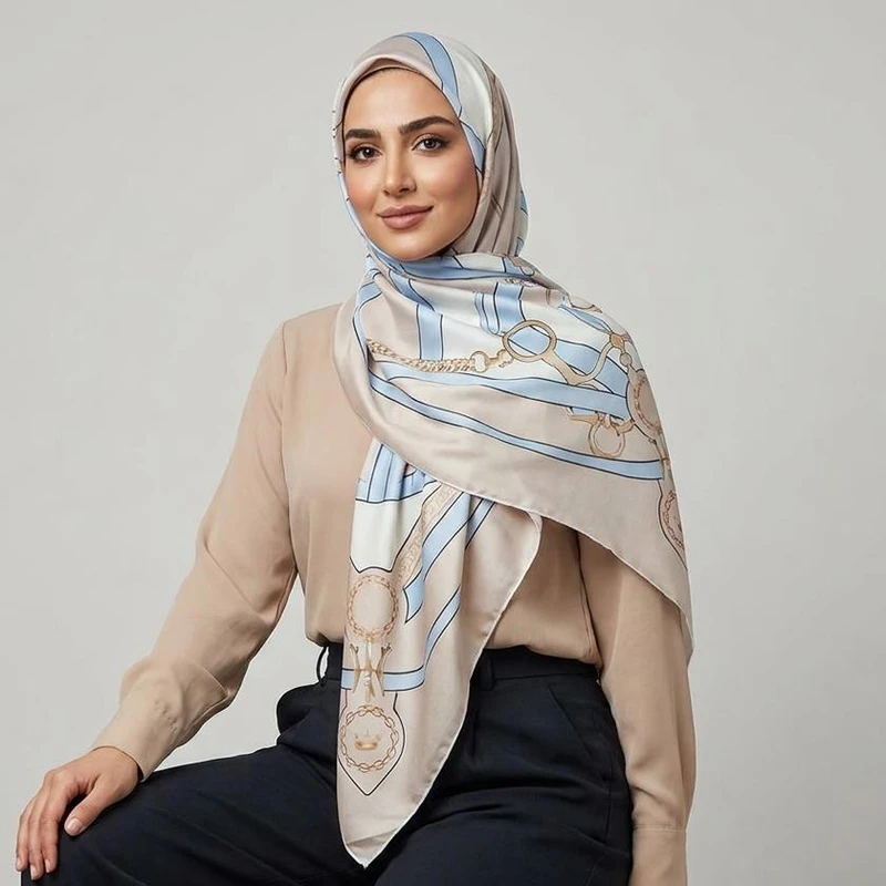 روسری زنانه مدل ابریشم توییل پاییزی کد 1022