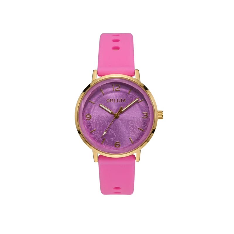 ساعت مچی عقربه‌ای کوارتز زنانه مدل بند سیلیکون کد nls-1026