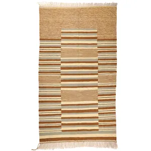 گلیم دستبافت سه و نیم متری مدل دکوراتیو کد 140834