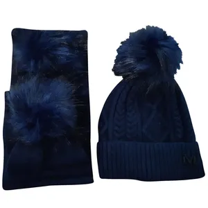 ست کلاه و شال گردن بافتنی بچگانه کد 176