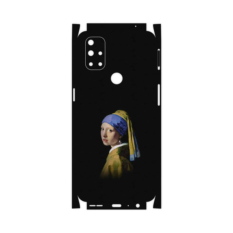 برچسب پوششی ماهوت مدل Girl with a Pearl Earring of Vermeer-FullSkin مناسب برای گوشی موبایل وان پلاس Nord N10 5G