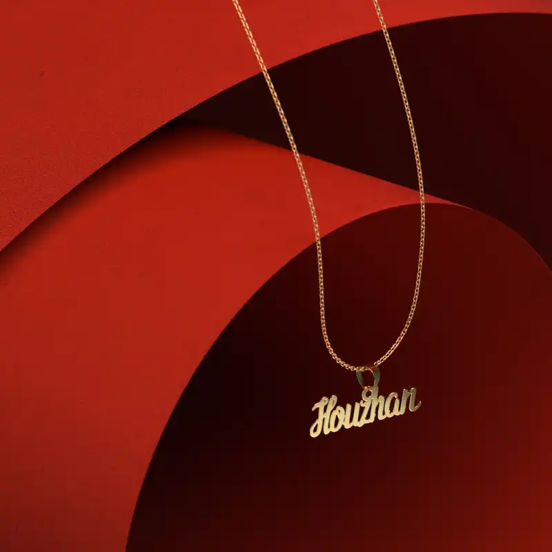 گردنبند طلا 18 عیار زنانه مدوپد مدل houzhan