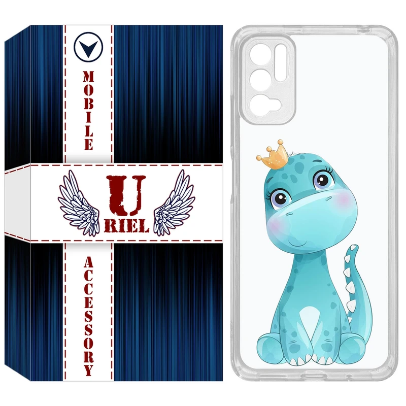 کاور یوریل مدل Clear کد 60 طرح دایناسور مناسب برای گوشی موبایل شیائومی Redmi Note 10 5G / Note 11SE / Poco M3 Pro