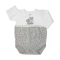 بادی آستین بلند نوزادی آدمک&nbsp;مدل خرگوش و گل کد 01