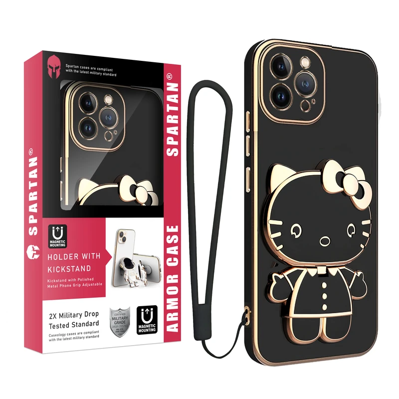 کاور اسپارتان مدل Kitty Strap مناسب برای گوشی موبایل اپل iPhone 11pro/ 11 Pro  به همراه بند