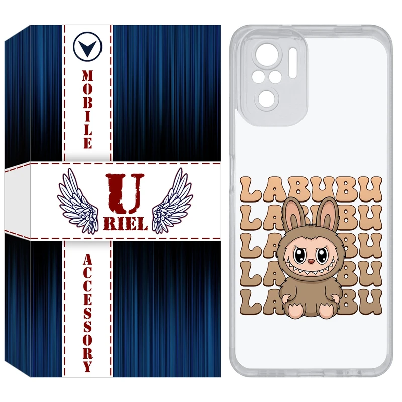 کاور یوریل قاب مدل Clear کد 134 طرح لبوبو Labubu مناسب برای گوشی موبایل شیائومی Redmi Note 10 4G / Note 10S / Poco M5s