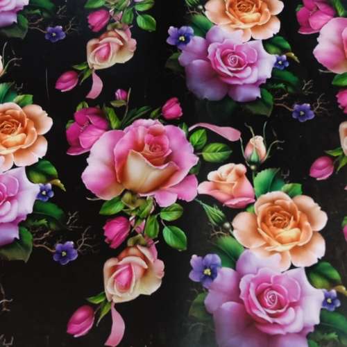 کاغذ کادو مدل گلاسه طرح گل مجموعه 5 عددی