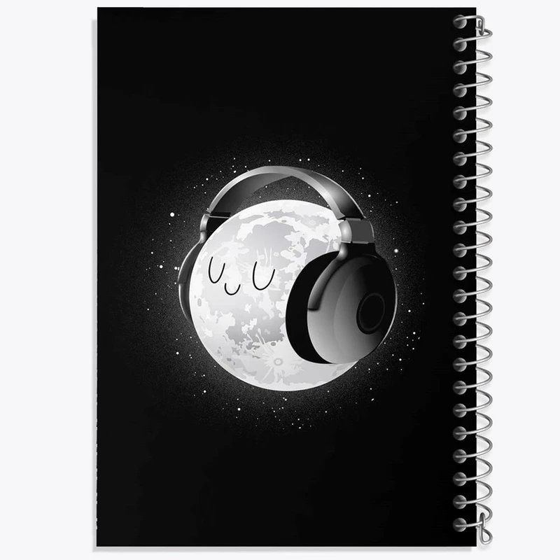 دفتر ژورنال نویسی 50 برگ خندالو مدل نقطه ای طرح ماه کد 29612