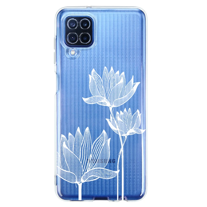 کاور مگافون طرح گل مدل C47-W مناسب برای گوشی موبایل سامسونگ Galaxy A12