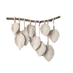 اویز بافتنی مدل برگ مکرومه