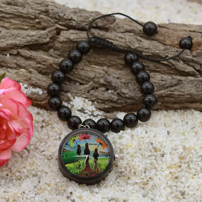 ساعت مچی عقربه ای ناکسیگو مدل گل کد BF12975