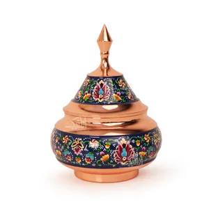 قندان مس و پرداز‎ ‎‎‎‎ ‎‎‎ ‎ ‎‎رنگ‎ ‎سورمه ای‎ ‎ ‎‎طرح‎ ‎سفینه ای‎ ‎ ‎‎‎‎مدل 1004700015