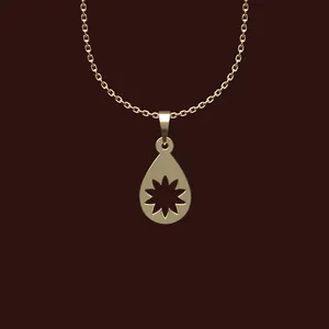 گردنبند طلا 18 عیار زنانه مدوپد مدل گل کد X2-1-1254