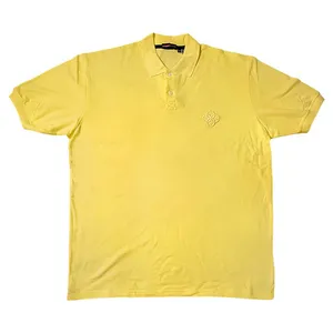 پولوشرت مردانه مدل پنبه جودون بزرگ کد 67-122138 رنگ زرد