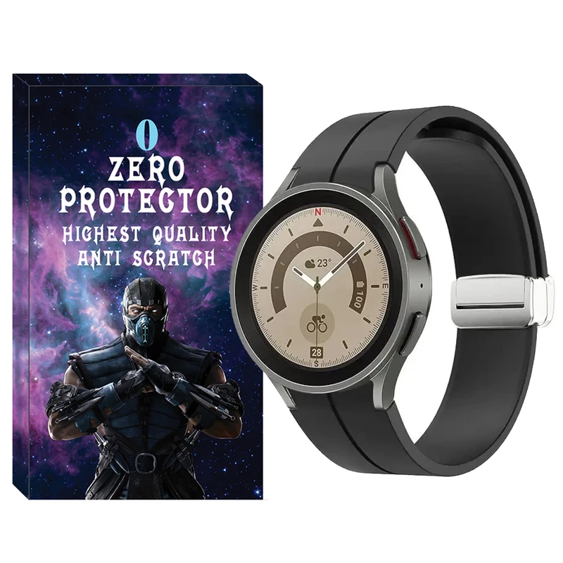 بند زیرو مدل Magnetic-ORG-ZR مناسب برای ساعت هوشمند سامسونگ Galaxy Watch 5 40mm / Watch 5 44mm / Watch 5 Pro 45mm