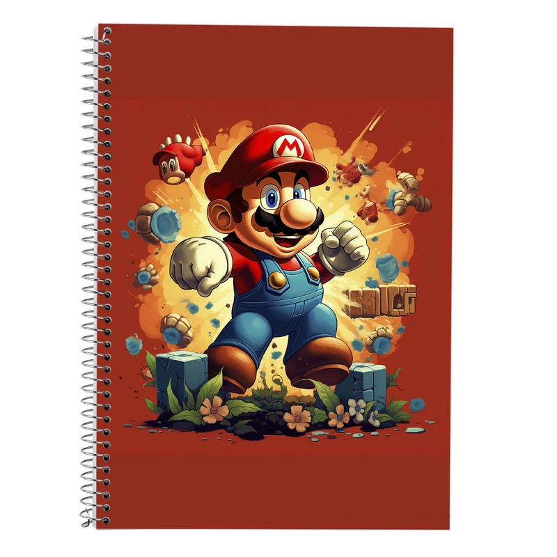 دفتر لغت 50 برگ مدوپد طرح سوپرماریو super mario کد DF2891