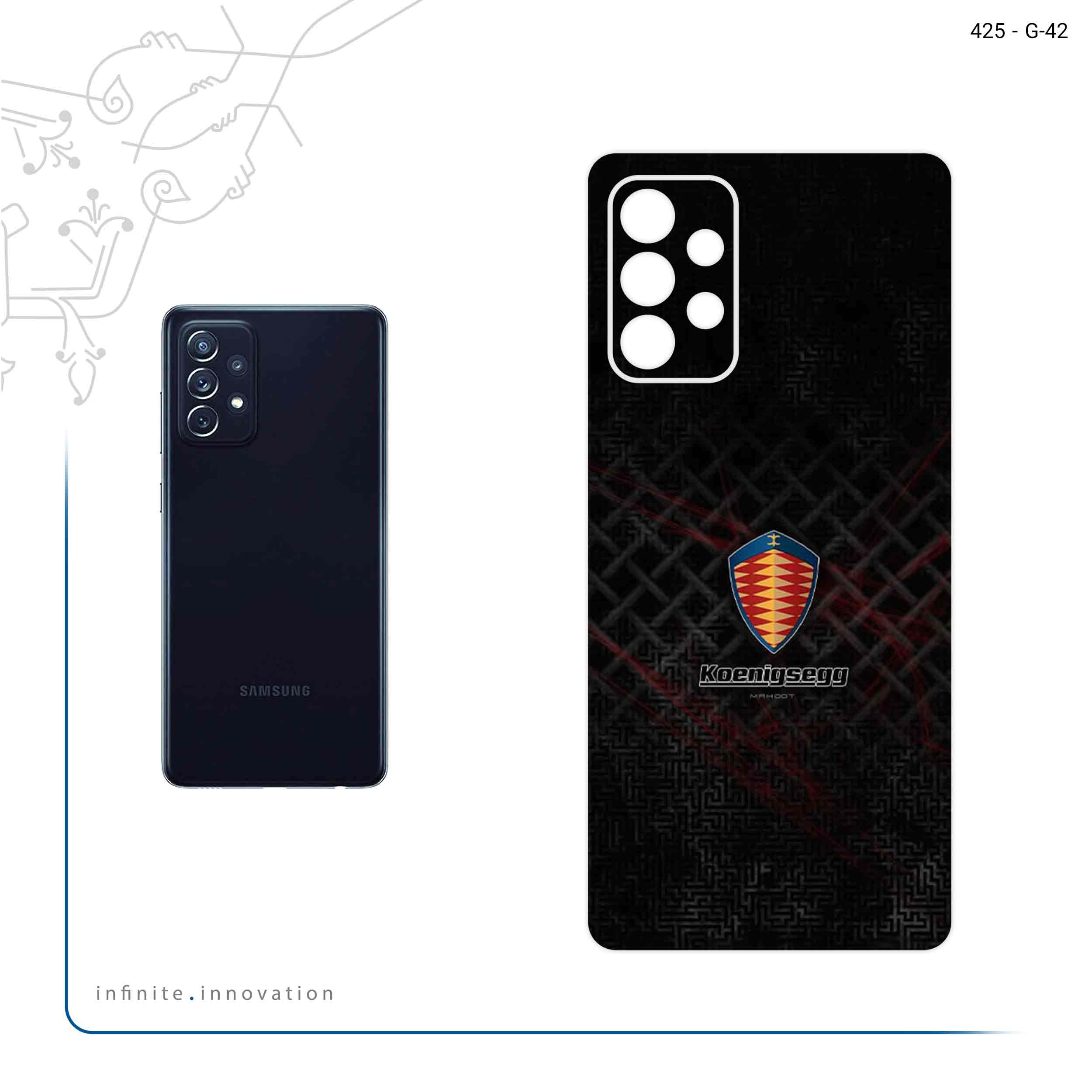 برچسب پوششی ماهوت مدل Koenigsegg Automotive AB مناسب برای گوشی موبایل سامسونگ Galaxy A72