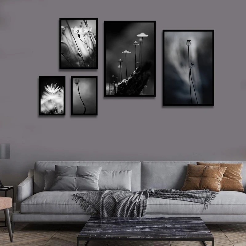 تابلو بکلیت طرح مدرن طبیعت مدل شاین اکلیلی B-1450 مجموعه 5 عددی