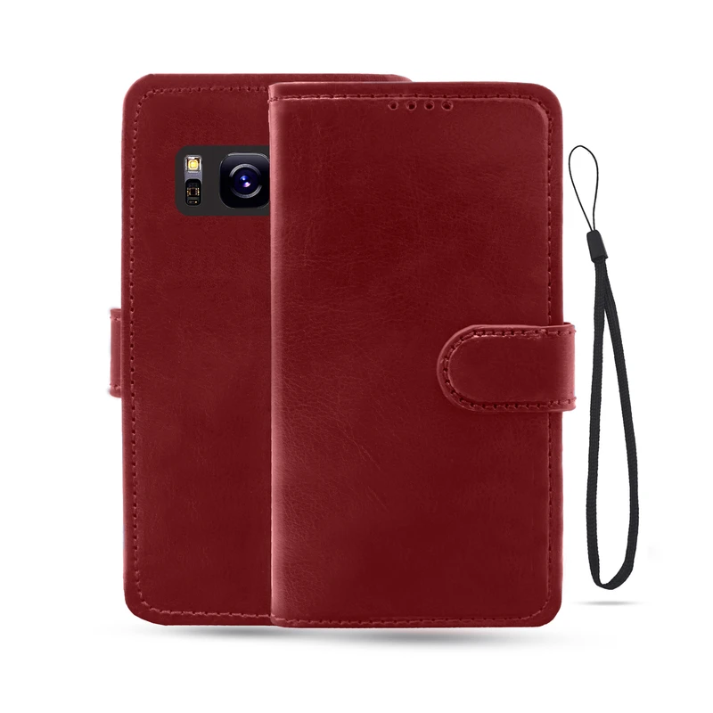  کیف کلاسوری لئون مدل Kiif مناسب برای گوشی موبایل سامسونگ Galaxy S8 Plus به همراه بند آویز