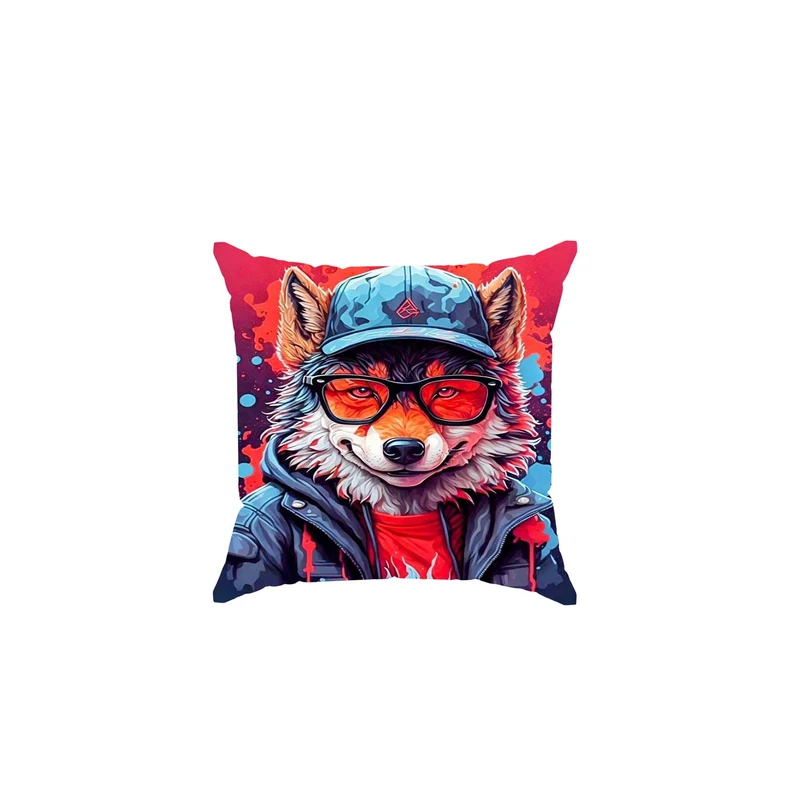 کوسن پاد آفرین مدل فانتزی طرح گرگ باحال کد o1165