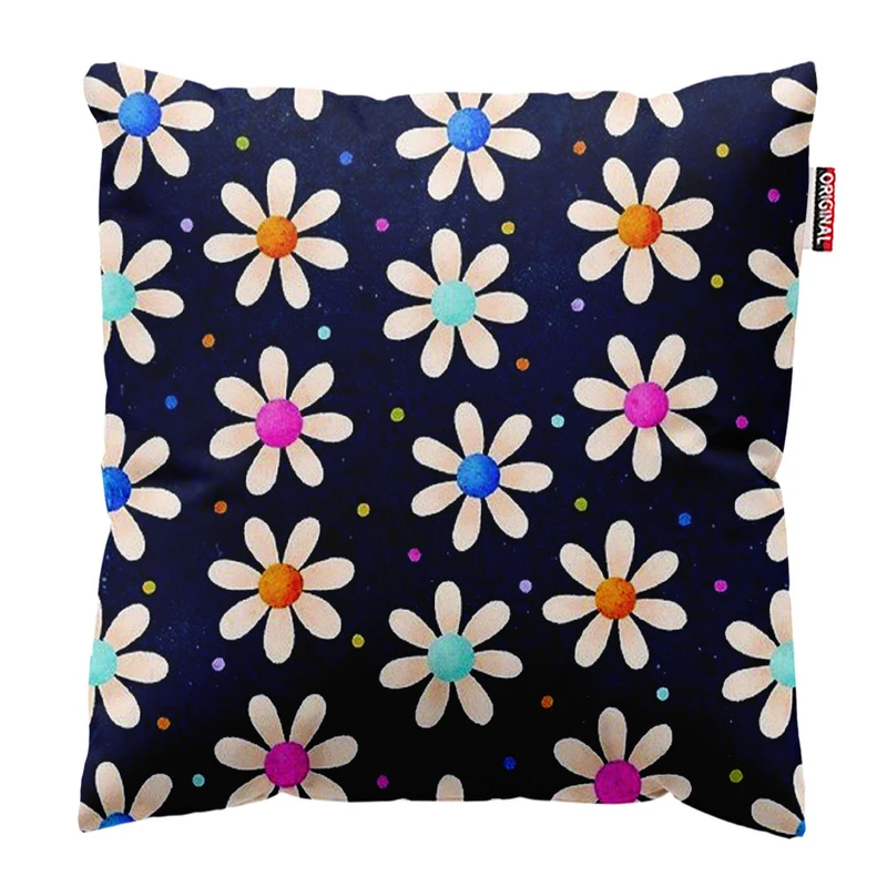 کوسن پاد آفرین طرح گل کد 3937 سایز 30*30 سانتی متر