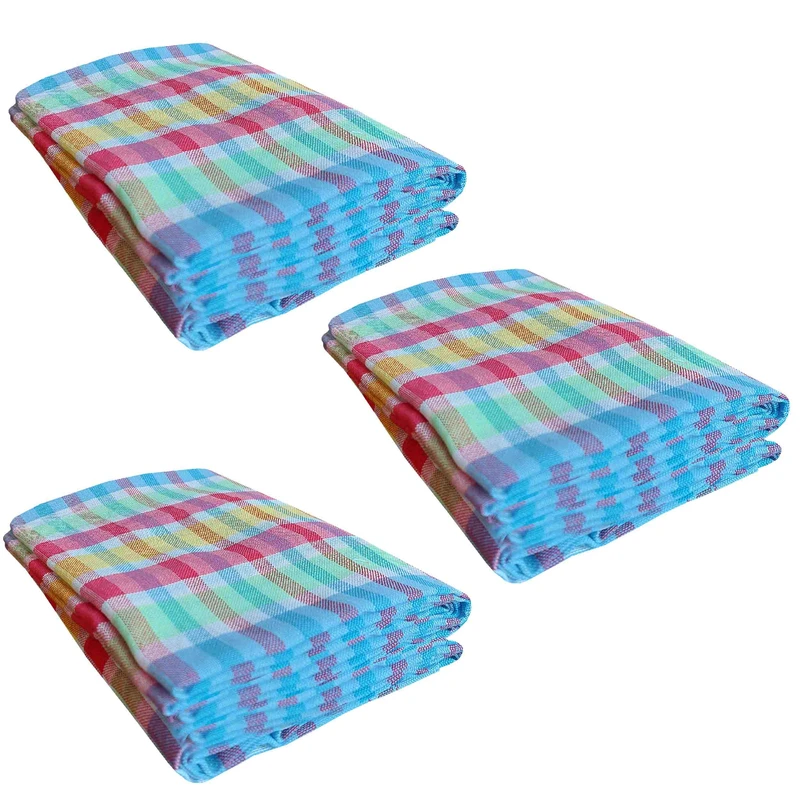 دستمال نظافت خانه و آشپزخانه نخ مدل زمستانه مجموعه  بسته 3 عددی