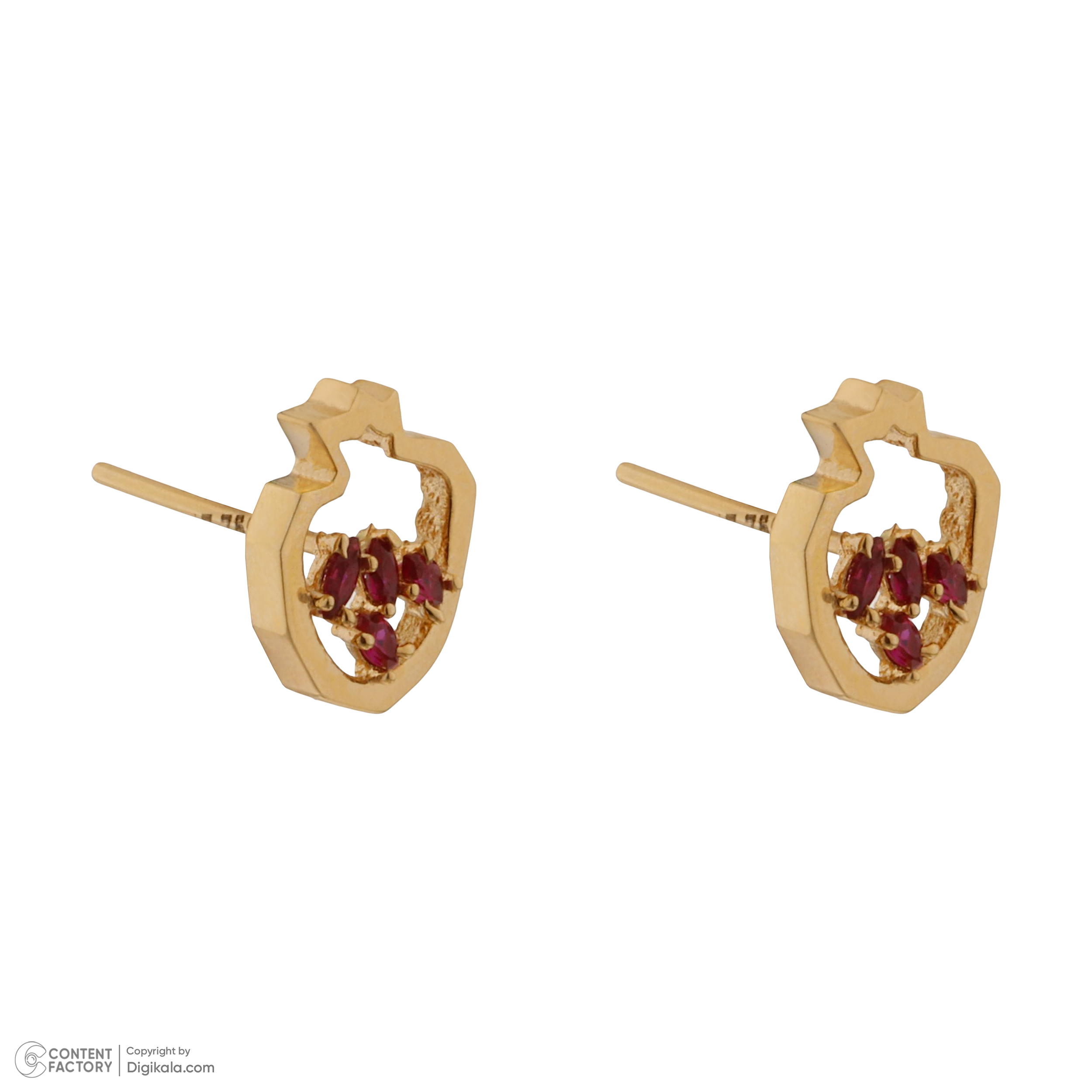 گوشواره طلا 18 عیار زنانه تاج مدل G560-1