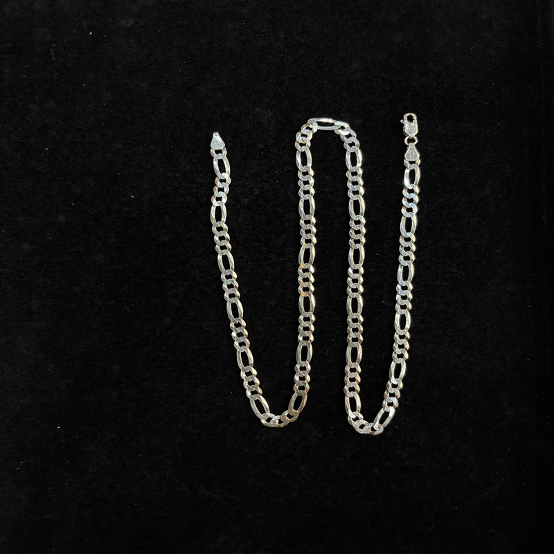 زنجیر نقره مردانه مدل فیگارو کد 13.69