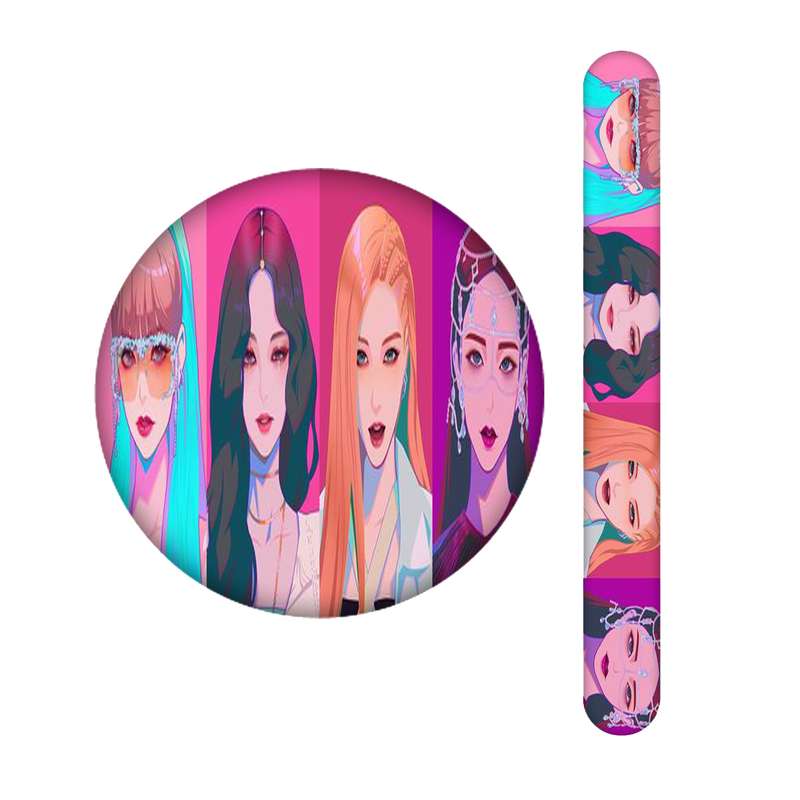 سوهان ناخن مندیکس مدل BLACK  PINK کد 2356 به همراه آینه جیبی