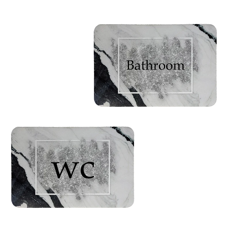 پادری طرح حمام و سرویس بهداشتی کد 8495B سایز 80x50 سانتی متر مجموعه دو عددی