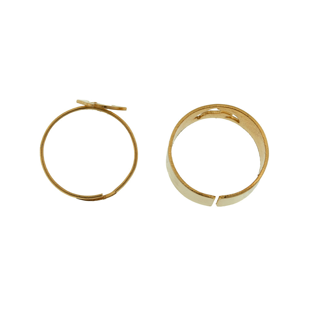 انگشتر زنانه برانت طرح دلفین طلایی بسته دو عددی