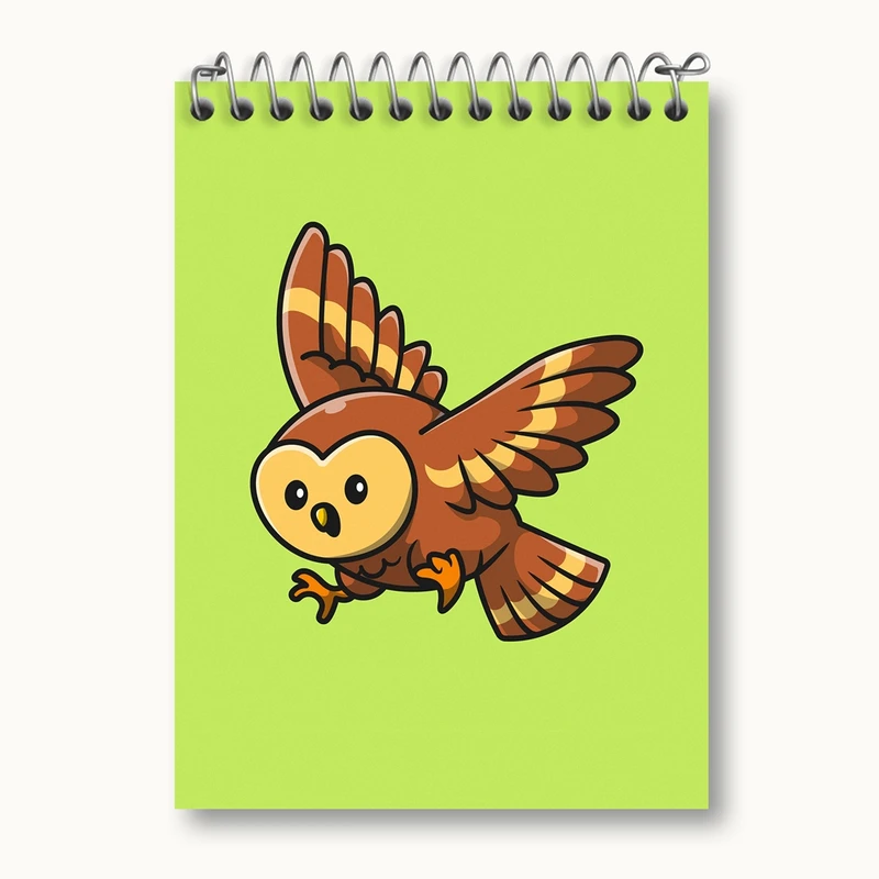 دفتر یادداشت 50 برگ خندالو مدل حیوانات بامزه جغد کد 29650