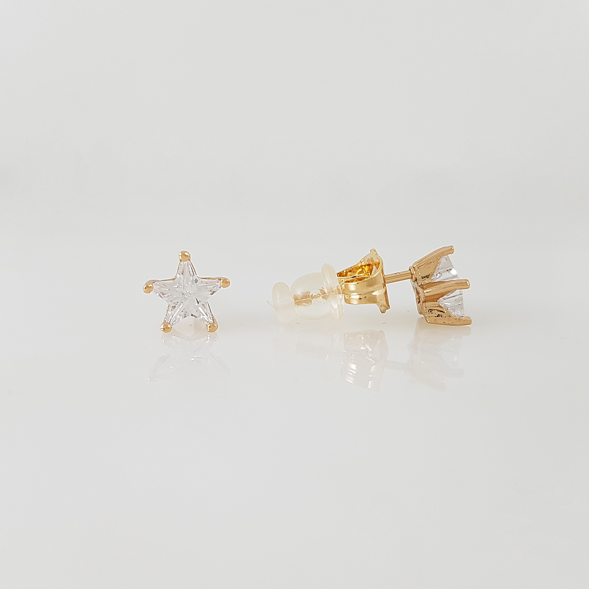 گوشواره زنانه ژوپینگ مدل ستاره تک نگین