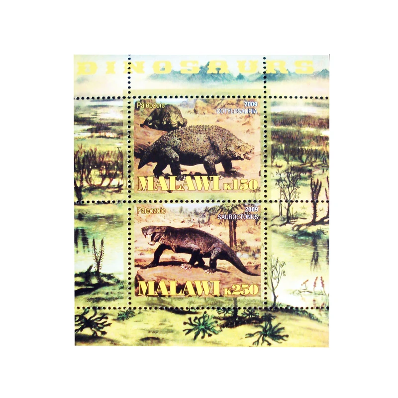 تمبر یادگاری مدل دایناسور کد 654 مجموعه 2 عددی