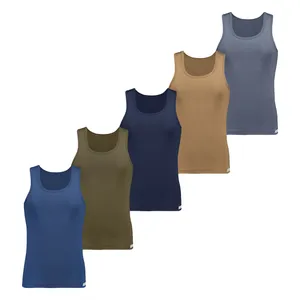 زیرپوش رکابی مردانه برهان تن پوش مدل 01-SA-G-179 بسته 5 عددی