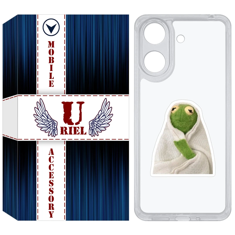 کاور یوریل مدل Clear کد 82 طرح قورباغه مناسب برای گوشی موبایل شیائومی Redmi 13C / Poco C65