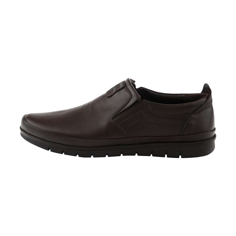 کفش روزمره مردانه مارال چرم مدل newforce-Brown